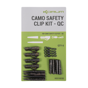 Korum závěsky camo safety clip kit qc 4 ks